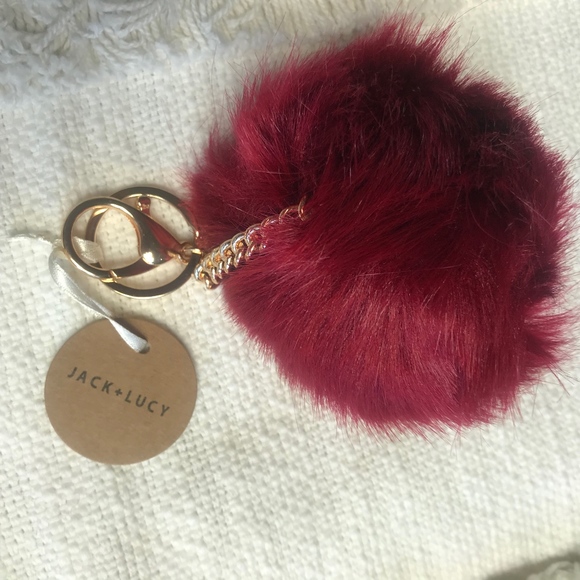 Jack and Lucy Accessories - Jack and Lucy Faux Fur Pom Keychain NWT